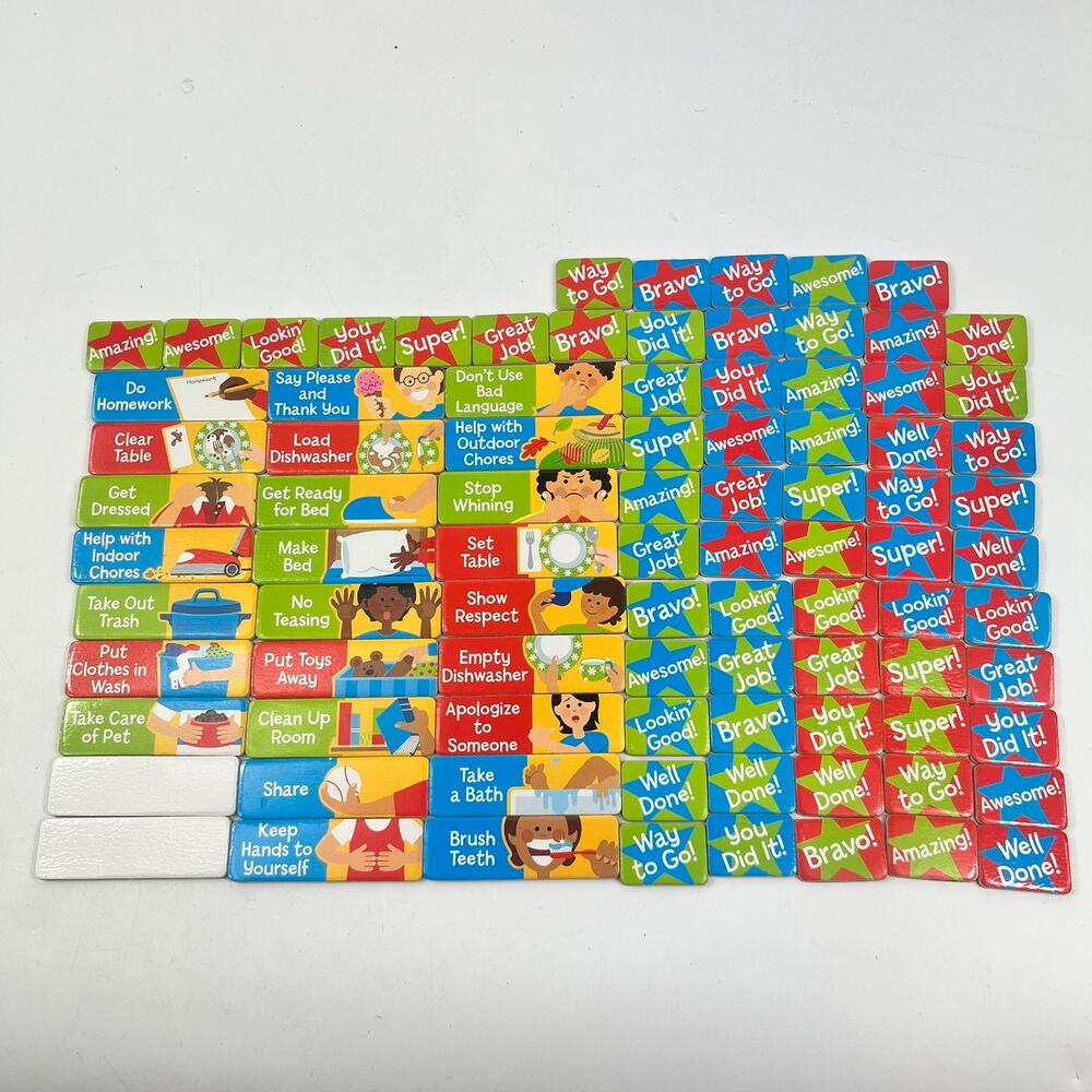 Melissa & Doug Magnetic Responsibility Chart Replacement Magnets Chores Rewards